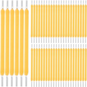 Kichvoe 100pcs Warm Yellow Edison LED Bulb Tube Filament Flexible Lamp Parts 2700K LED Chip Incandescent Light Accessories Diode for LED Bulb Tubt LED Bulbs Repair