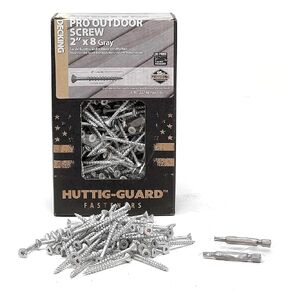 Huttig-Grip HGG2PRO5 Outdoor Decking Wood Screw 2 inches x 8 Coarse Thread, Torx Drive, 5 lb Pack of 770 Screws
