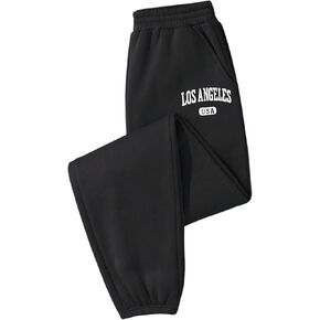 Floerns Women's Letter Graphic Active Sweatpants Casual Elastic Waist Joggers Pants