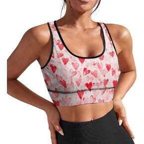 Sports Bras for Women with Removable Pads Yoga Crop Tank Tops Fitness Exercise Workout Running Top