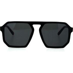 Mens Octagon Geometric Plastic Racer Mob Pilots Sunglasses