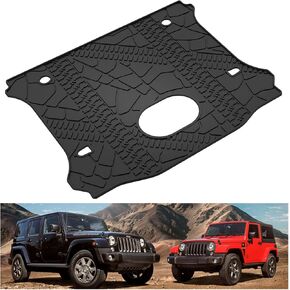 KIWI MASTER Cargo Liner Compatible for 2007-2018 Jeep Wrangler JK All Weather Custom Fit Trunk Mat - Only Fit Models Without Factory Subwoofer 82213184