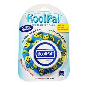 KoolPal Ice Bag for Kids - Pain Relief for Bruises, Bites and Bumps - Reusable Real Ice Pack for Boo Boos & Children's Injuries - Smile Faces Leak Proof & Child Safe Hot & Cold Therapy - Chemical Free