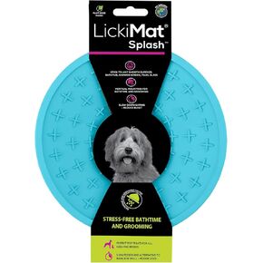 LickiMat Splash, Dog Slow Feeder Bowl Lick Mat, Boredom Anxiety Reducer, Sticks to Smooth Surface; Perfect for Food, Treats, Yogurt, or Peanut Butter. Fun Alternative to a Slow Feed Dog Bowl in Kuwait