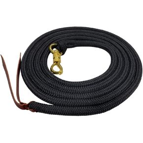 PARELLI 12 Foot Training Rope - Strong Everyday Use All-Purpose Horse Lead Rope with Loop & Latigo Popper | 9/16" Diameter Smooth Yachting Braid, White