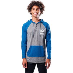 Ultra Game NFL Mens Fleece Hoodie Pullover Sweatshirt Henley