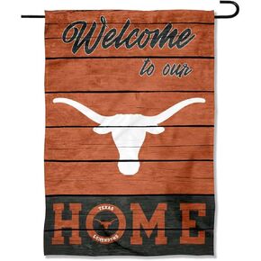 College Flags & Banners Co. Texas Longhorns Welcome to Our Home Double Sided Garden Yard Flag