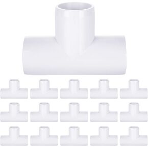 16 قطعة محول تركيب الأنابيب البلاستيكية مقاس 1 بوصة، موصل تجهيزات الأنابيب البلاستيكية ثلاثي الاتجاهات (المقبس × مقبس المقبس) تركيب الأثاث بدرجة SCH40 مناسب للاستخدام المنزلي أو الصناعي، أبيض in Kuwait