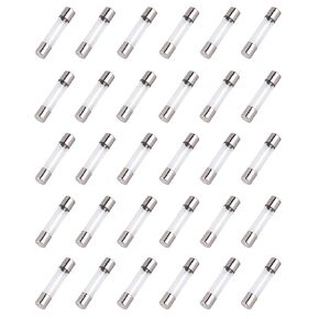 30 Pcs 3A 250V F3AL Fast-Blow Glass Fuses - 0.24x1.18 inch (6x30mm), Clear Tube, Multipurpose 3amp 250 Volt Fuse