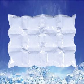 Self-Absorbing Ice Pack Repeated Use of Air Express Special Frozen Seafood Fresh-Keeping Cold Bag Tailoring Ice Packs for Food Shipping Long Lasting Blanket Sheets 6Packs (4 * 3=12 Cells)