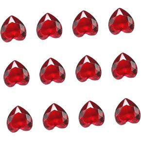 10pcs Heart Charm Heart Shaped Glass Heart Ornament red Heart gem Glass vases Rose Heart Stone Wedding Table Centerpiece Diamond Confetti Ornaments red Fake Filling Heart Beads