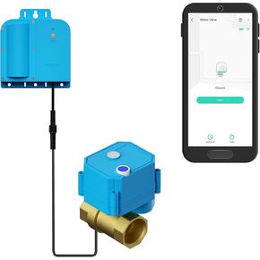 YoLink Smart Valve Controller X3 Version with Stainless Steel Motorized Ball Valve, 1/4 Mile World's Longest Range Water Valve, Remote Control - (1")
