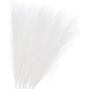 Pampas Grass - 3 Pack Artificial Vase Filler Fits for Wedding Party Decorate - Fabric Artificial Grass - (17.7", White)