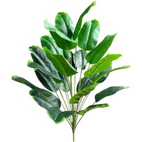 Artificial Bird of Paradise Plant 3.5Ft Fake Plants Banana Leaf Areca Palm Tree, No Need Styling Faux Tropical Palm Potted Tree for Indoors and Outdoors,Office and Home Decor (B Banana Leaf)