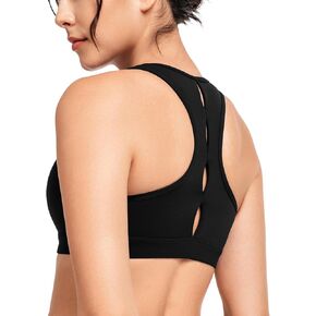Yvette Yoga Sports Bras for Women Low Impact Paded Racerback Bra with Rempvable Pads