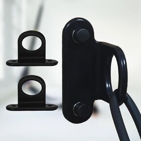 Resistance Band Wall Anchor，Adjustable Resistance Band Wall Bracket，Storable Resistance Band Hooks,Suitable for Home Gym Strength Training Physical Therapy Workout Yoga Practice（3PCS Black