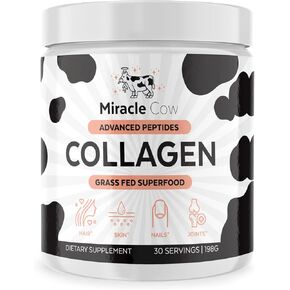 Advanced Collagen Peptides Powder, for Hair Skin and Nails Health, Bone & Joint Support, Hydrolyzed Unflavored Collagen Powder for Women and Men, Easy to Dissolve, Digest & Absorb, 9 Oz