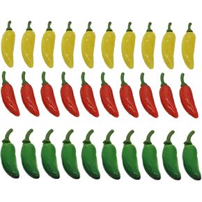Artificial Pepper, 60 Pcs Simulation Lifelike Hot Chili, for Home Kitchen Prop Photography Children's Teaching Supplies