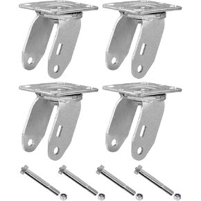 5" X 2" Swivel Caster Yoke, Zinc Plated Steel Frame and 4" X 4 1/2"Plate, Heavy Duty Caster Fork- Capacity Up to 1000 LBS Replacement（4 Swivel）