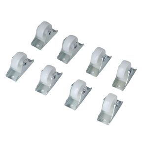 Vctitil 8pcs Small One-Way Wheel 1 Inch Caster Mute Directional Wheel Wear Resistant Roller Furniture Casters for Furniture Rolling Cabinet Trundle Bed