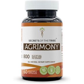Secrets of the Tribe Agrimony 60 Capsules, 800 mg, Agrimony (Agrimonia Eupatoria) Dried Herb (60 Capsules)