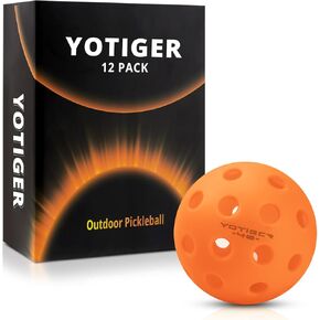 Pickleball Balls, 4 Pack | 12 Pack 40 Holes Outdoor Pickleball Balls, High Visibility and Bounce, Stylish and Durable Pickleball Balls for All Style Pickleball Paddles & All Skill Levels