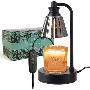Candle Warmer Lamp, Candle Lamp Warmer with Timer, Dimmable, Wax Warmer for Jar Candles with 2 Bulbs, Home Decor, Birthday Gifts for Women/Daughter/Mom