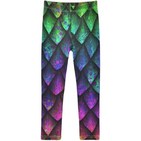 Aflyko Girls' Leggings Kids Workout Pants Dance Tights Ankle Length 4-10T