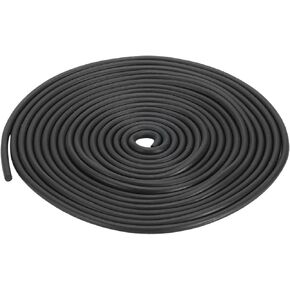 9mm x 2meters(DXL) Nitrile Rubber Round Seal Strip - 1Pack - Good for DIY Furniture - Round Solid Weather Stripping - Black
