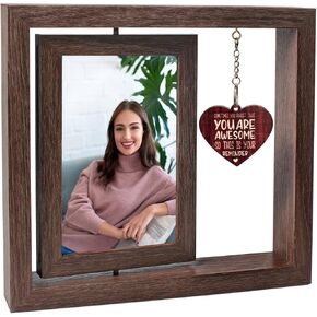 Mr And Mrs Gifts, Wedding Picture Frame Wedding Gifts For Bride And Groom, Newlywed Anniversary Valentines Gifts for Couples Bride to Be Bridal Shower Gifts, Mr & Mrs Rotating Photo Frames 4x6