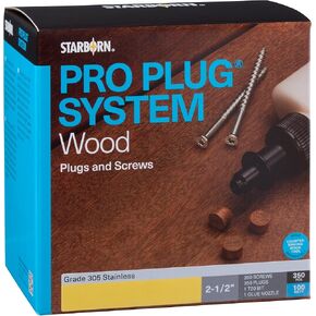 PRO PLUG SYSTEM Plug & Fastener Kit for RED BALAU - 350 count-plugs 5/16" diameter