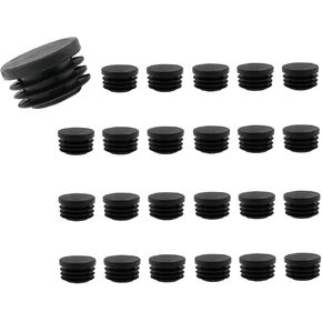 Round Tubing Plug DGZZI 24PCS 28mm Black Plastic Tubing End Caps, Furnigear Black Chair End Cap