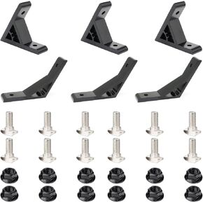 3Pcs 60deg, 3Pcs 120deg 2020 Angle Bracket 20 Series Aluminum Extrusion 60 Degree Joint Connector Brace for Slot 60° Corner Joiner 120deg 20/20 Extruded Aluminium Profile