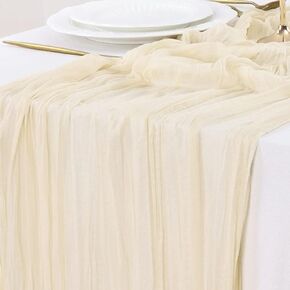 Socomi Cheesecloth Table Runner 14ft Gauze Boho Rustic Cheese Cloth Table Runner for Wedding Bridal Shower Fall Thanksgiving Decoration 14ft Terracotta 4pcs