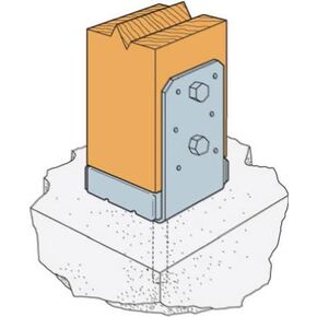 Simpson Strong-Tie ABU44Z - ZMAX Galvanized Adjustable Standoff Post Base for 4x4