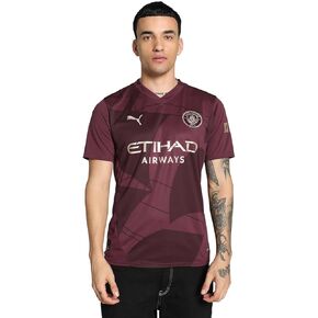 Men’s Manchester City FC 2024/25 Replica Third Soccer Jersey - Burgundy