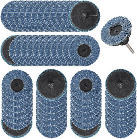48 PCS 2 inch Die Grinder Turntable with Disc Pad Holder - for polishing, descaling, machining, sanding, deburring, etc (60 grit pattern) in Saudi Arabia