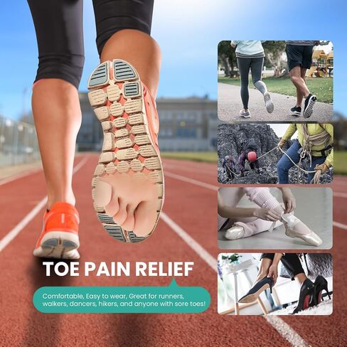 Welnove Gel Toe Cap and Protector - 12-Pack Aloe Vera Extract Infused Silicone Toe Covers - Toe Cushions for Pain Relief, Missing or Ingrown Toenails, Corns, Calluses, Blisters (4L + 8M, Clear) in Saudi Arabia