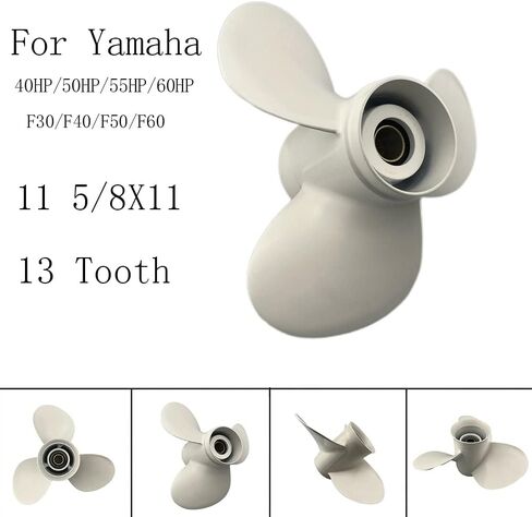 11 5/8x11 Boat Propeller for Yamaha 30hp 40hp 50hp 55HP 60hp/ Outboard Propeller 11 5/8x11-G for Yamaha Engine 13 Tooth (6G1-45941-00) in Kuwait