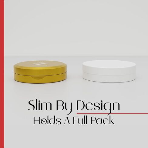 Patrator Zyn Metal Can, Aluminum Zyn Container & Holder, Snus Tin for Zyn Pouches, with Deluxe Gift Box for Him/Men/Husband/Boyfriend (Gold) in Saudi Arabia