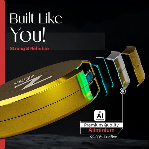 Patrator Zyn Metal Can, Aluminum Zyn Container & Holder, Snus Tin for Zyn Pouches, with Deluxe Gift Box for Him/Men/Husband/Boyfriend (Gold) in Saudi Arabia