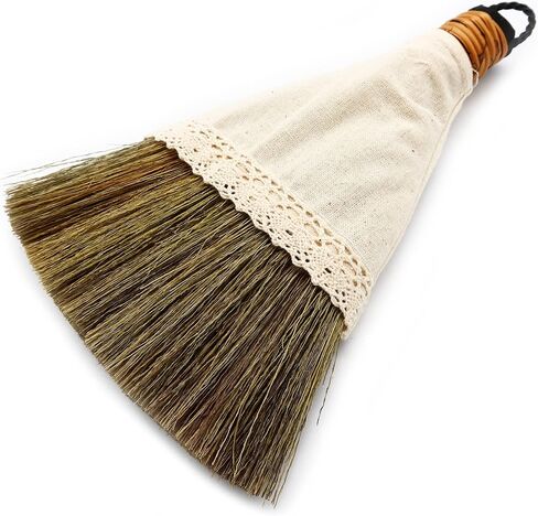 Natural Hand Whisk Broom (Before Use, Tap The Broom Against a Hard Surface to Remove Excess Dust Generated in The Manufacturing Process) 5''(W) x 7.7"(L), 1.4oz in Saudi Arabia
