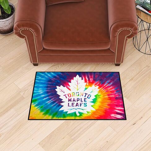 FANMATS 34514 NHL - Toronto Maple Leafs Tie Dye Starter Mat Accent Rug - 19in. x 30in.| Sports Fan Home Decor Rug and Tailgating Mat in Saudi Arabia