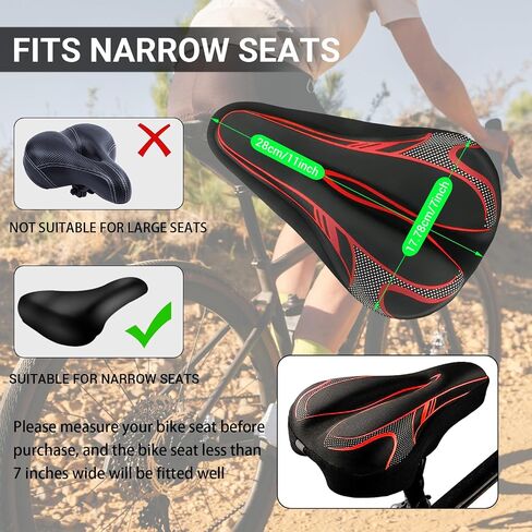 Bike Seat Cushion - SPACEWALK Gel Padded Bike Seat Cover for Men&Women Comfort, Soft Exercise Bicycle Seat Compatible with Peloton, Outdoor & Indoor in Saudi Arabia