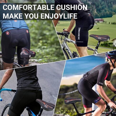 Bike Seat Cushion - SPACEWALK Gel Padded Bike Seat Cover for Men&Women Comfort, Soft Exercise Bicycle Seat Compatible with Peloton, Outdoor & Indoor in Saudi Arabia