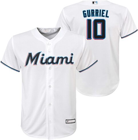 Outerstuff Yuli Gurriel Miami Marlins MLB Kids Youth 8-20 White Home Player Jersey in Saudi Arabia