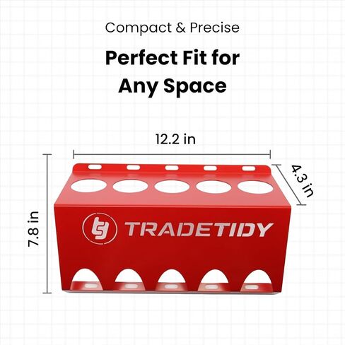Silicone Caulk/Adhesive Holder, Red – Tough, Durable Finish, Rugged All-Steel Construction – caulk tube holder for Vans, Garages, Workshops – Rounded Safety Edges, 12.2"x 7.87"x 4.33" inches in Saudi Arabia