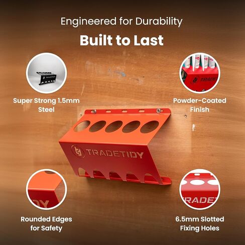 Silicone Caulk/Adhesive Holder, Red – Tough, Durable Finish, Rugged All-Steel Construction – caulk tube holder for Vans, Garages, Workshops – Rounded Safety Edges, 12.2"x 7.87"x 4.33" inches in Saudi Arabia