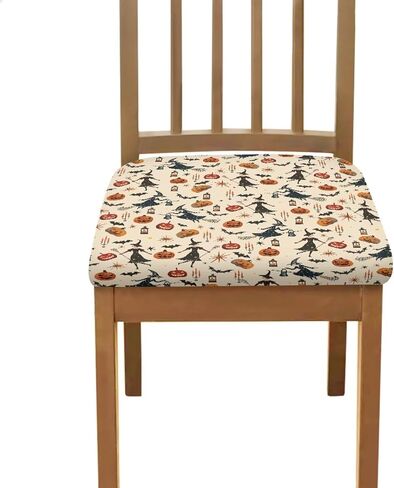 Cow Print Chair Seat Covers for Dining Room Chairs Set of 4,Brown Chair Seat Slipcovers Protector Kitchen Accessories Dining Chair Covers in Saudi Arabia