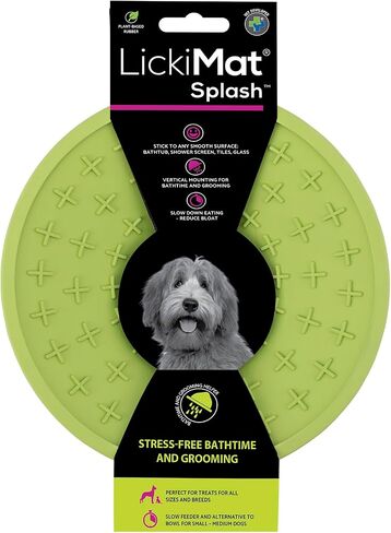 LickiMat Splash, Dog Slow Feeder Bowl Lick Mat, Boredom Anxiety Reducer, Sticks to Smooth Surface; Perfect for Food, Treats, Yogurt, or Peanut Butter. Fun Alternative to a Slow Feed Dog Bowl in Kuwait